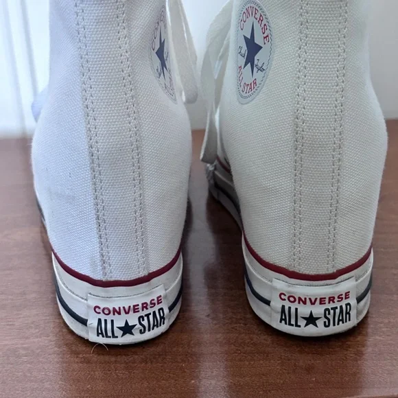 Converse Chuck Taylor All Star Hidden Wedge Platform White Sneaker - Picture 4 of 7